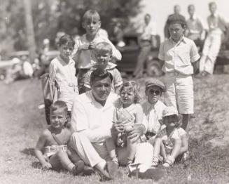 Babe Ruth and Children photograph, undated