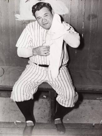 Babe Ruth After Workout photograph, 1942 August 21