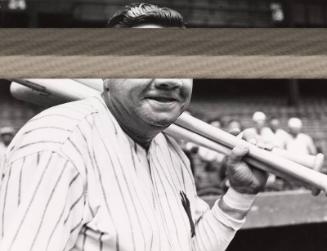 Babe Ruth Preparing for Exhibition Game photograph, 1942 or 1943