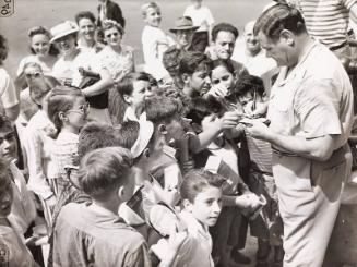 Babe Ruth Signing Autograph photograph, August 21