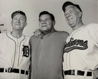 Babe Ruth at Old Timer's Day photograph, 1947 September 28