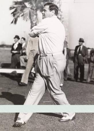 Babe Ruth Golfing photograph, 1936