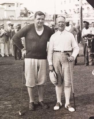 Babe Ruth and Al Smith Golfing photograph, 1930