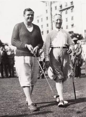 Babe Ruth and Al Smith Golfing photograph, 1930