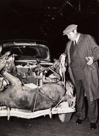 Babe Ruth and a Dead Deer photograph, undated