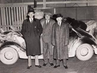 Babe Ruth, Bob Edge, and Jack Matthews Hunting photograph, 1937 November 11