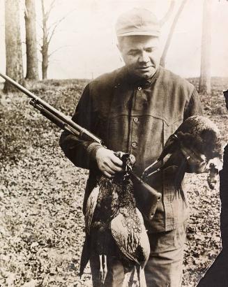 Babe Ruth with Dead Birds photograph, undated