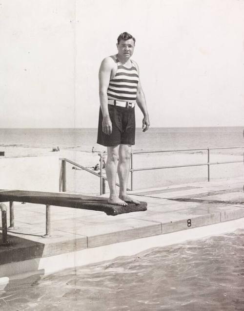 Babe Ruth on a Diving Board photograph, 1930