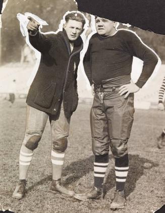 Babe Ruth and College Football Player photograph, 1926