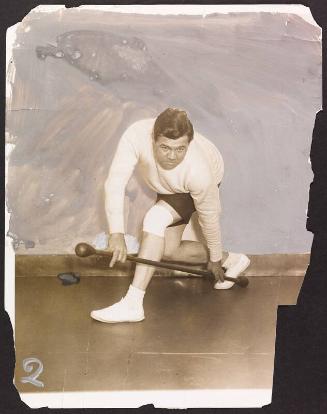 Babe Ruth Exercising photograph, undated