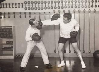 Babe Ruth and Artie McGovern Boxing photograph, undated