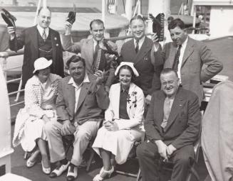 Babe Ruth and Family On Tour of Japan photograph, 1936