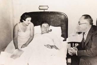 Babe and Claire Ruth with an Unidentified Man photograph, undated