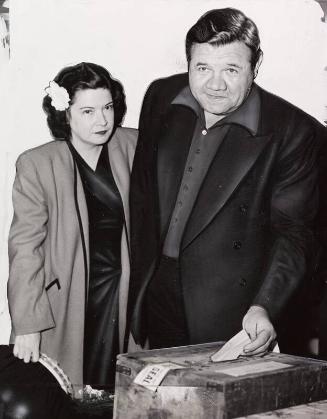 Babe and Claire Ruth photograph, 1944 October 11
