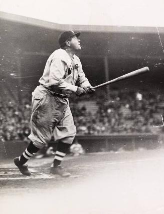 Babe Ruth Batting photograph, 1935