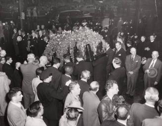 Babe Ruth's Casket Leaving St. Patrick's Cathedral photograph, 1948 August 19