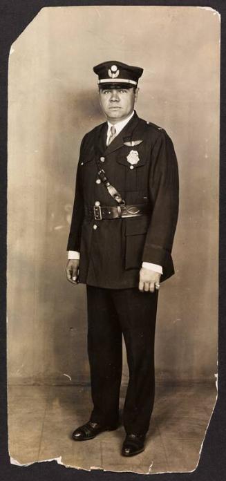 Babe Ruth in Police Reserve Uniform photograph, 1925 September