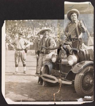 Babe Ruth and Lou Gehrig Rodeo Fundraiser photograph, 1928 October 12