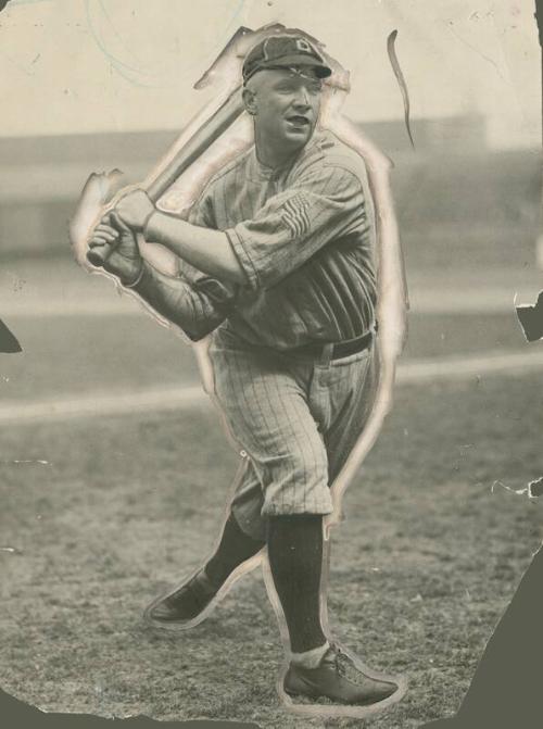 Tris Speaker Batting photograph, 1918