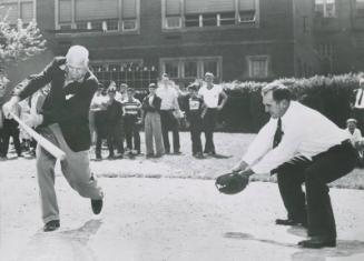 Tris Speaker Batting photograph, 1953 May 29