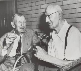 Honus Wagner and Cy Young photograph, approximately 1953