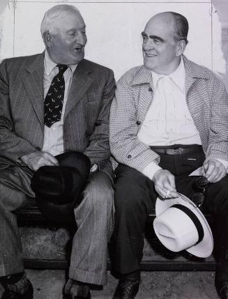 Honus Wagner and Ed Barrow photograph, 1947