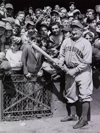 Honus Wagner and Young Fans photograph, 1945 May 14