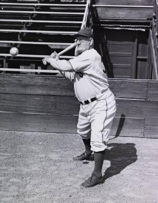 Honus Wagner Batting photograph, 1946 February 24