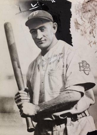 Honus Wagner photograph, probably 1908 or 1909