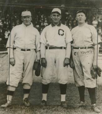 Nap Lajoie, Cy Young, and Bill Carrigan photograph, between 1916 and 1922