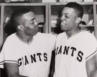 Monte Irvin and Willie Mays photograph, 1954 June 22
