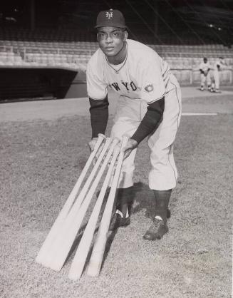 Monte Irvin with Bats photograph, 1951
