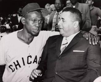 Satchel Paige and Roy Campanella photograph, 1961 August 20