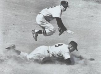 Nellie Fox and Hank Bauer Action photograph, 1956 May 17