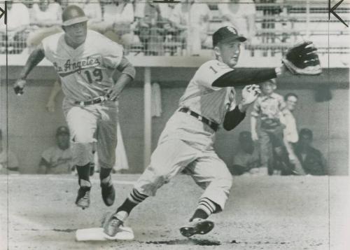 Junior Gilliam and Billy Pierce photograph, possibly 1961