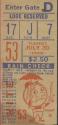 St. Louis Cardinals versus New York Mets ticket stub, 1968 July 30