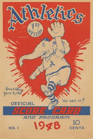 Cleveland Indians versus Philadelphia Athletics scorecard, 1948 June 05