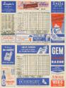 Chicago White Sox versus Philadelphia Athletics scorecard, 1952 July 13