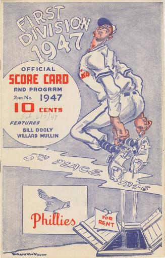 Pittsburgh Pirates versus Philadelphia Phillies scorecard, 1947 July 12