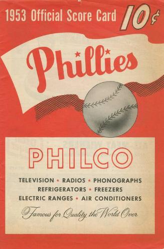 St. Louis Cardinals versus Philadelphia Phillies scorecard, 1953 April 29