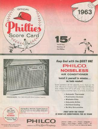 Pittsburgh Pirates versus Philadelphia Phillies scorecard, 1963