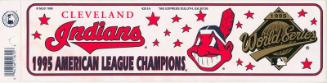 Cleveland Indians World Series bumper sticker, 1995
