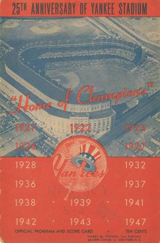 Boston Red Sox versus New York Yankees scorecard, 1948 August 11