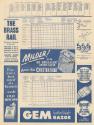 Cleveland Indians versus New York Yankees scorecard, 1951