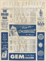 Cleveland Indians versus New York Yankees scorecard, 1952 August 23