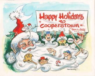 Happy Holidays to Cooperstown cartoon, 2004 December 25