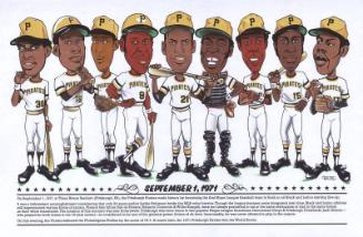 Pittsburgh Pirates All Black and Latino Starting Line-up drawing, 1971 September 01