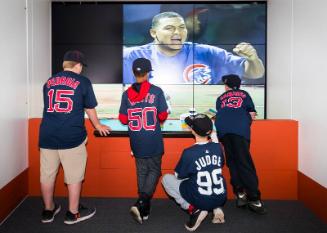 Young fans at the National Baseball Hall of Fame and Museum photograph, 2017 May 26