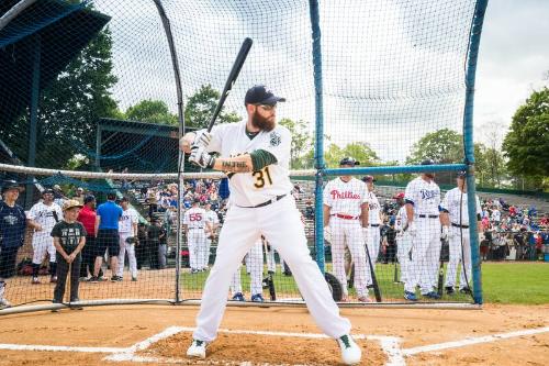 Jonny Gomes Taking Batting Practice photograph, 2017 May 27