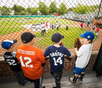 Cooperstown Classic Clinic Participants in the Grandstand photograph, 2017 May 27